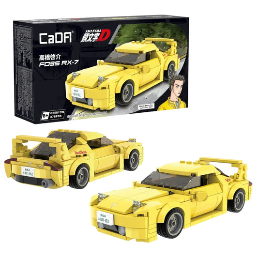 CADA C55013 Initial-D Mazda RX-7 FD3S Building Block Model (1:24 Scale)