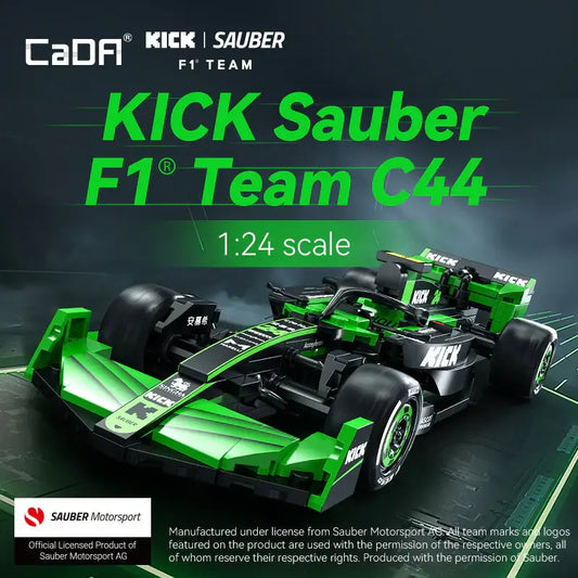 CADA C55032 KICK Sauber F1 Team C44 Formula 1 Building Block Model (1:24 Scale)