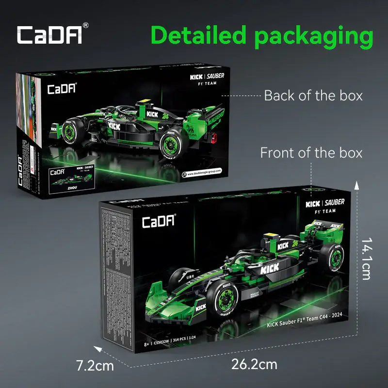CADA C55032 KICK Sauber F1 Team C44 Formula 1 Building Block Model (1:24 Scale)