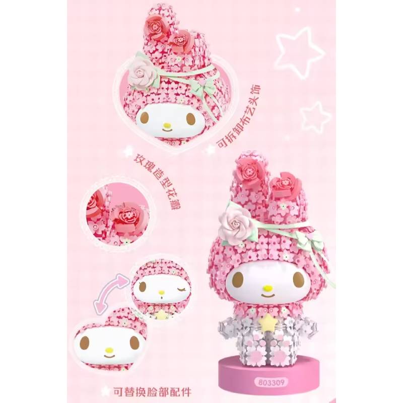 803309 — Sanrio Floral Collection My Melody | Building Block Model