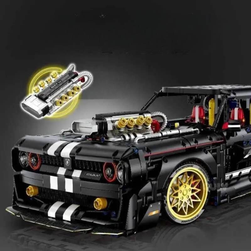 GULY 10637 Dodge Challenger Building Block Model (1:8 Scale) (Static Version)