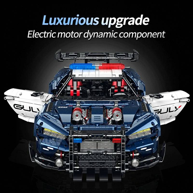 GULY 10655 Modified Ford Mustang Police Car Building Block Model