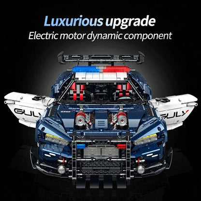 GULY 10655 Modified Ford Mustang Police Car Building Block Model