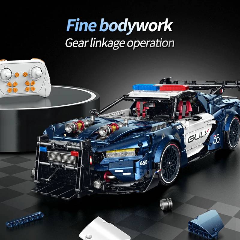 GULY 10655 Modified Ford Mustang Police Car Building Block Model