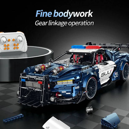 GULY 10655 Modified Ford Mustang Police Car Building Block Model