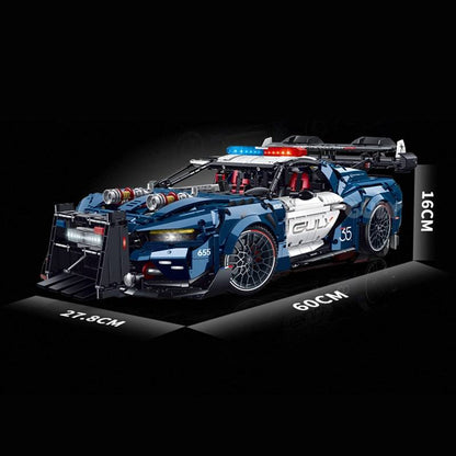 GULY 10655 Modified Ford Mustang Police Car Building Block Model