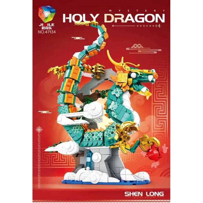 JIQILE 47134 Holy Dragon Building Block Model