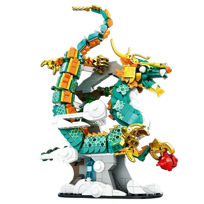 JIQILE 47134 Holy Dragon Building Block Model