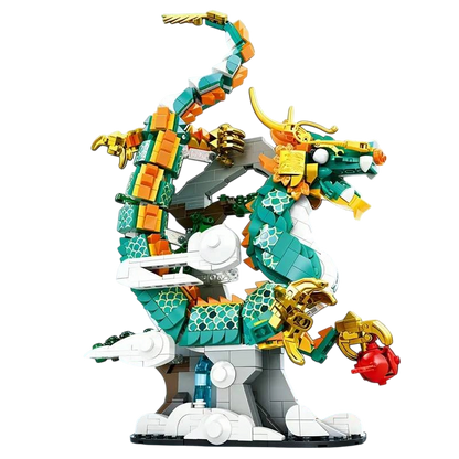 JIQILE 47134 Holy Dragon Building Block Model