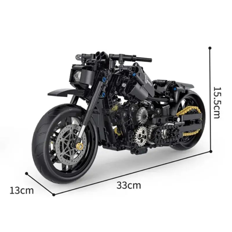GULY 60502 Black Harley-Davidson Building Block Model (1:8 Scale)