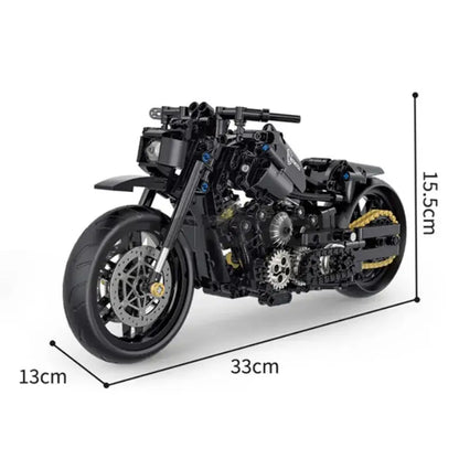 GULY 60502 Black Harley-Davidson Building Block Model (1:8 Scale)