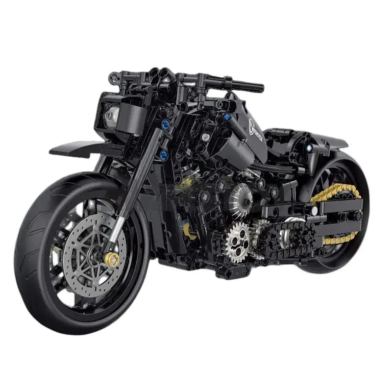 GULY 60502 Black Harley-Davidson Building Block Model (1:8 Scale)