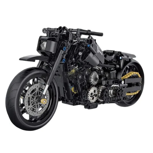 GULY 60502 Black Harley-Davidson Building Block Model (1:8 Scale)