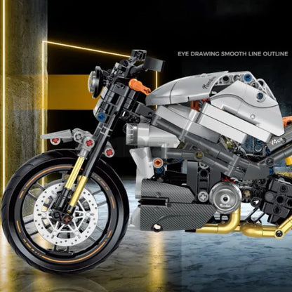 GULY 60508 Silver Norton V4CR Building Block Model (1:8 Scale)