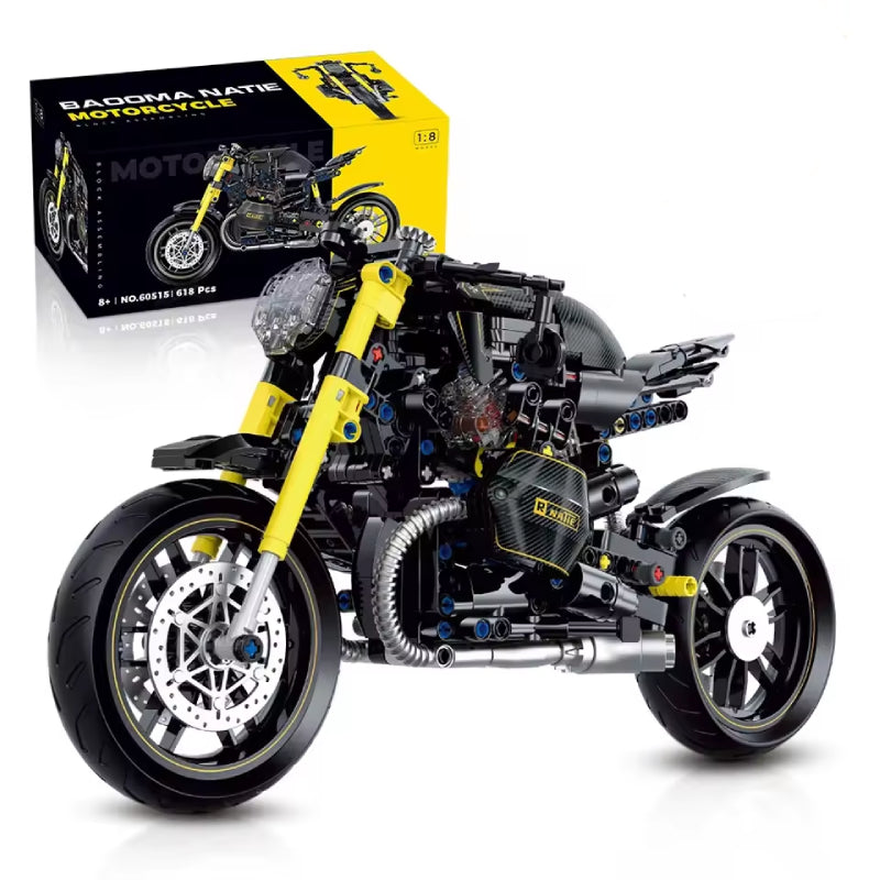 GULY 60515 Latte BMW R80 Bobber Building Block Model (1:8 Scale)
