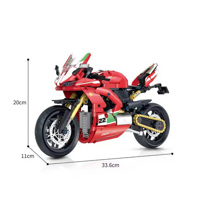 GULY 60516 Red Ducati Panigale V2 Building Block Model (1:8 Scale)