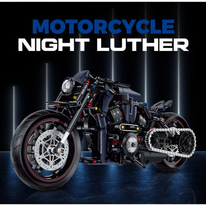 GULY 60517 Black Harley-Davidson V-Rod Building Block Model (1:8 Scale)