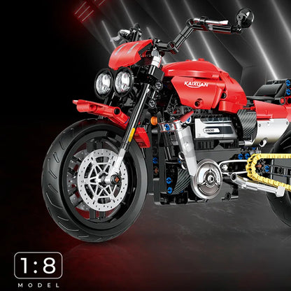 GULY 60528 Red Triumph Rocket 3 Storm Building Block Model (1:8 Scale)