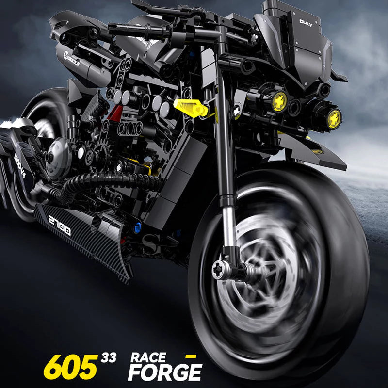 GULY 60533 Black Yamaha V-Max Building Block Model (1:8 Scale)