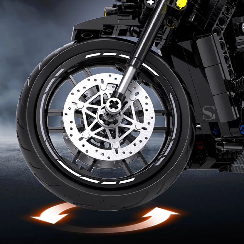 GULY 60533 Black Yamaha V-Max Building Block Model (1:8 Scale)