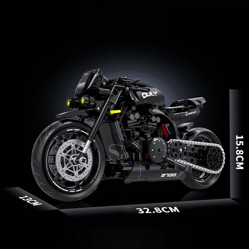 GULY 60533 Black Yamaha V-Max Building Block Model (1:8 Scale)