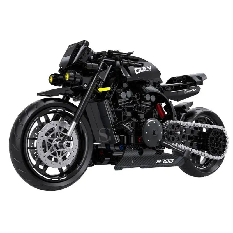 GULY 60533 Black Yamaha V-Max Building Block Model (1:8 Scale)
