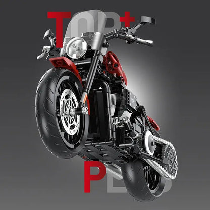 GULY 60534 Red Harley-Davidson Softail Slim Building Block Model (1:8 Scale)