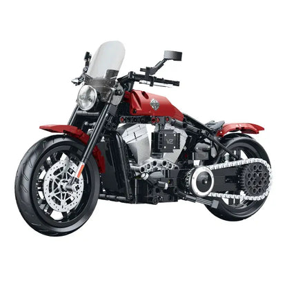 GULY 60534 Red Harley-Davidson Softail Slim Building Block Model (1:8 Scale)