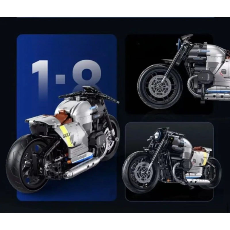 GULY 60535 Black/Silver BMW R 18 Building Block Model (1:8 Scale)