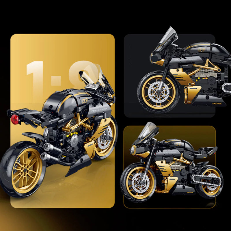 GULY 60538 Black/Gold MV Agusta Building Block Model (1:8 Scale)
