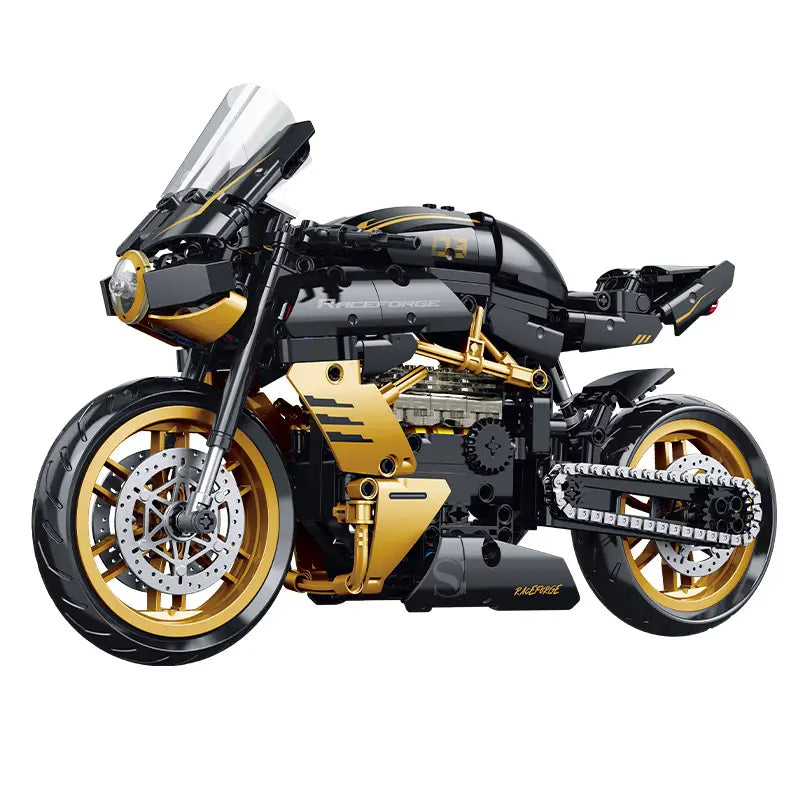 GULY 60538 Black/Gold MV Agusta Building Block Model (1:8 Scale)