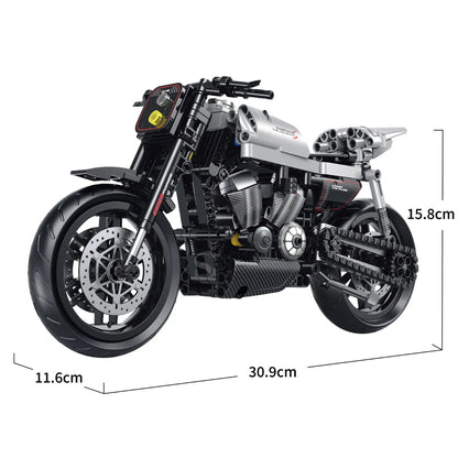 GULY 60545 Silver Harley-Davidson XR1200 Building Block Model (1:8 Scale)