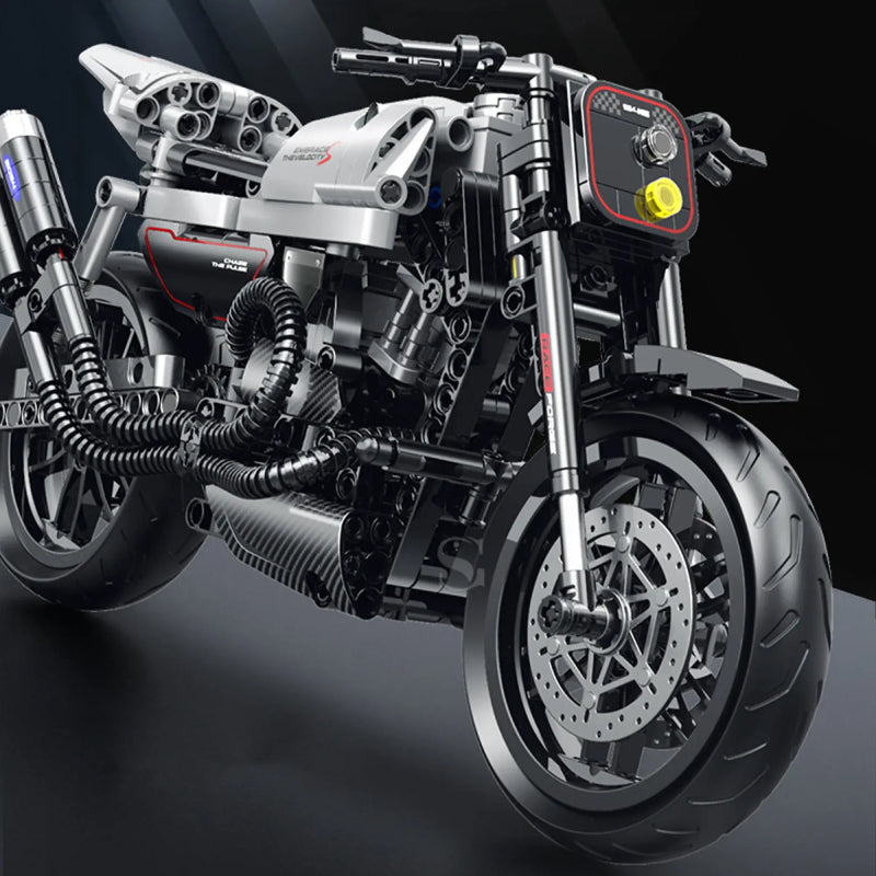 GULY 60545 Silver Harley-Davidson XR1200 Building Block Model (1:8 Scale)