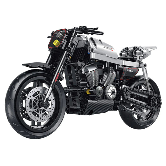 GULY 60545 Silver Harley-Davidson XR1200 Building Block Model (1:8 Scale)