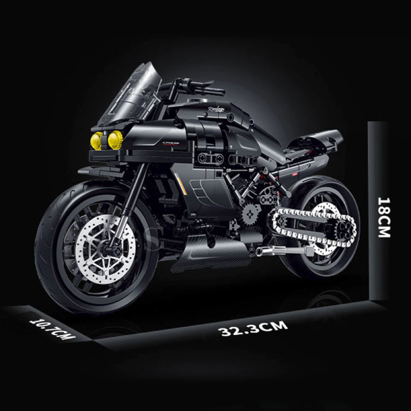 GULY 60546 Black Ducati Diavel Building Block Model (1:8 Scale)