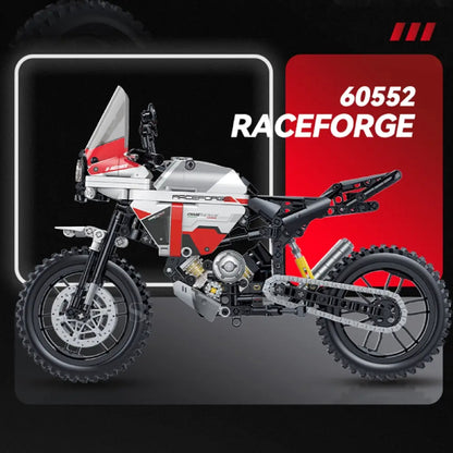 GULY 60552 White/Red Ducati DesertX Building Block Model (1:8 Scale)