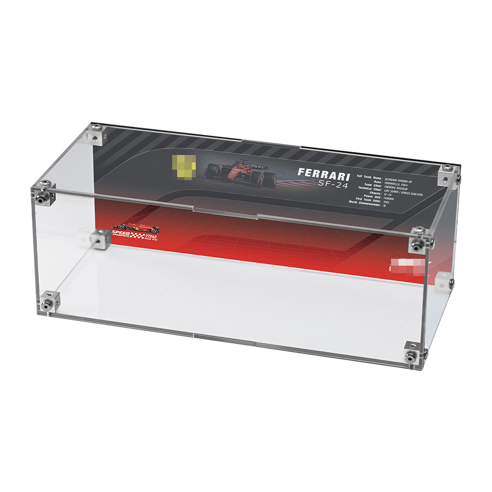 Super Racing Car Transparent Inteated Acrylic Display Case
