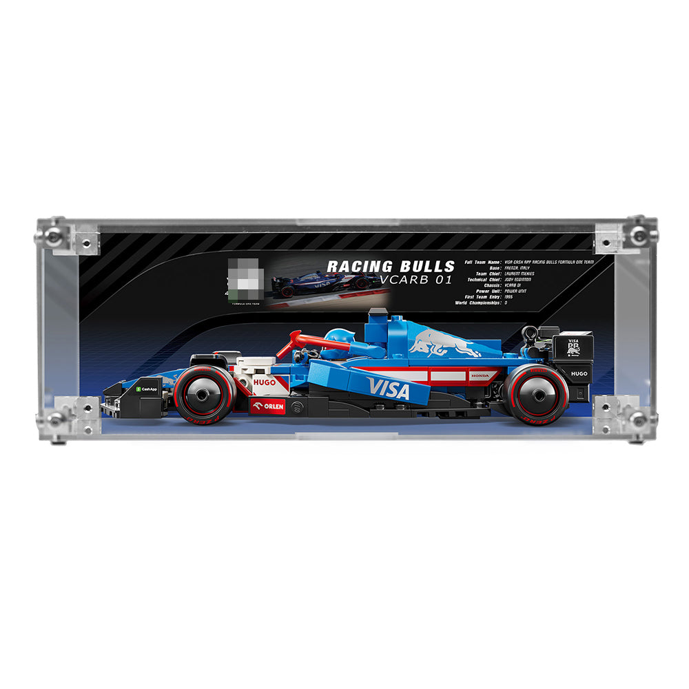 Super Racing Car Transparent Inteated Acrylic Display Case