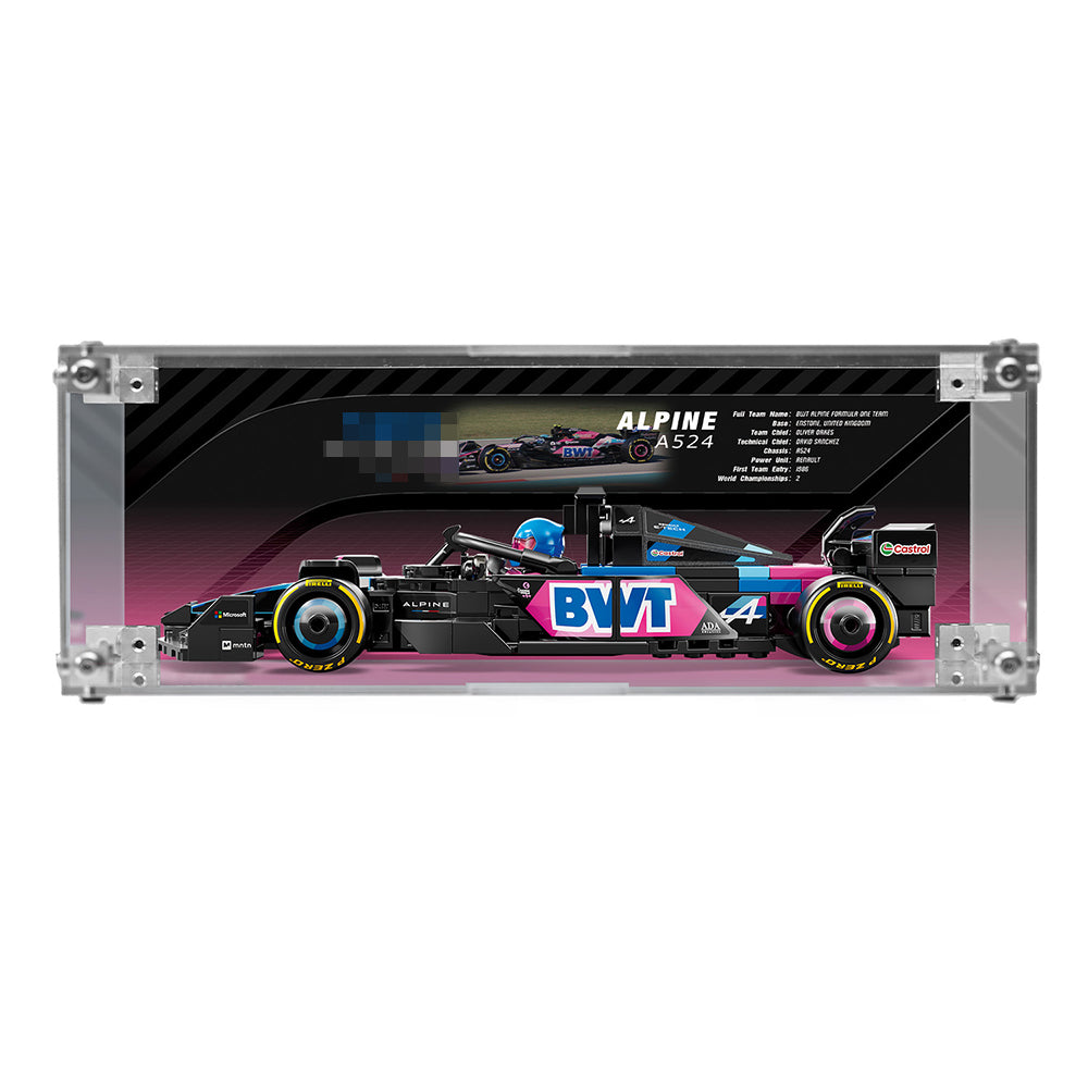 Super Racing Car Transparent Inteated Acrylic Display Case
