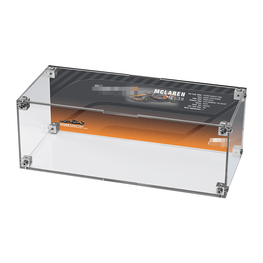 Super Racing Car Transparent Inteated Acrylic Display Case