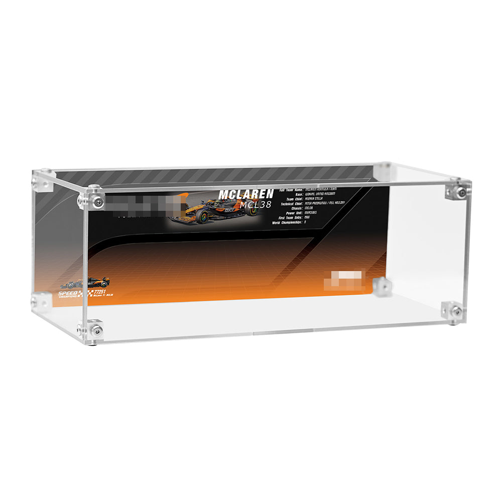 Super Racing Car Transparent Inteated Acrylic Display Case