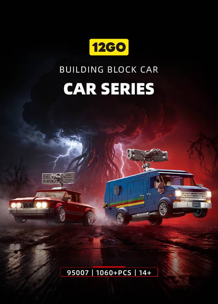 12GO 95007 2-In-1 Stranger Things Cars Building Block Set