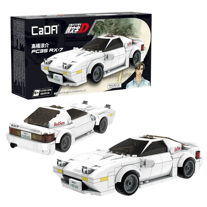 CADA C55012 Initial-D Mazda RX-7 FC3S Building Block Model (1:24 Scale)