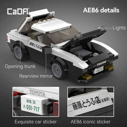 CADA C55014 Initial-D Toyota AE86 Trueno Building Block Model (1:24 Scale)