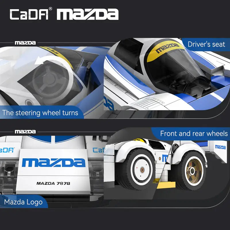 CADA C55029 Mazda 787B Le Mans Racing Car Building Block Model (1:24 Scale)