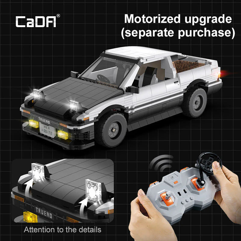 CADA C61024 Initial-D Toyota AE86 Trueno Building Block Model (1:12 Scale)
