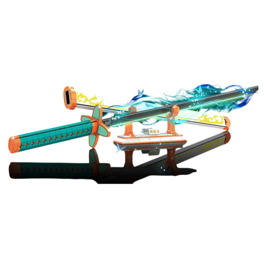 DK 1512 Demon Slayer Butterfly Nichirin Blade Building Block Model (White/Green)