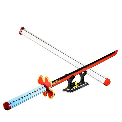 DK 1514 Demon Slayer Mitsuri Kanroji Flexible Nichirin Blade Building Block Model (Red)