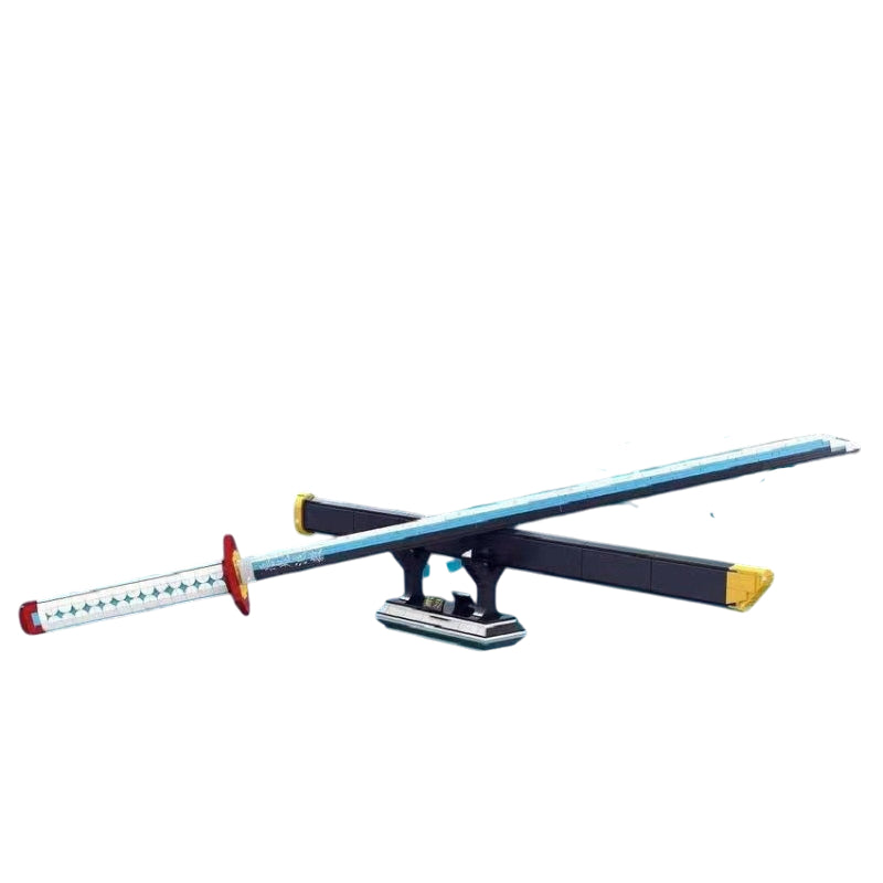 DK 1521 Demon Slayer Giyu Tomioka Water Nichirin Blade Building Block Model (Blue)