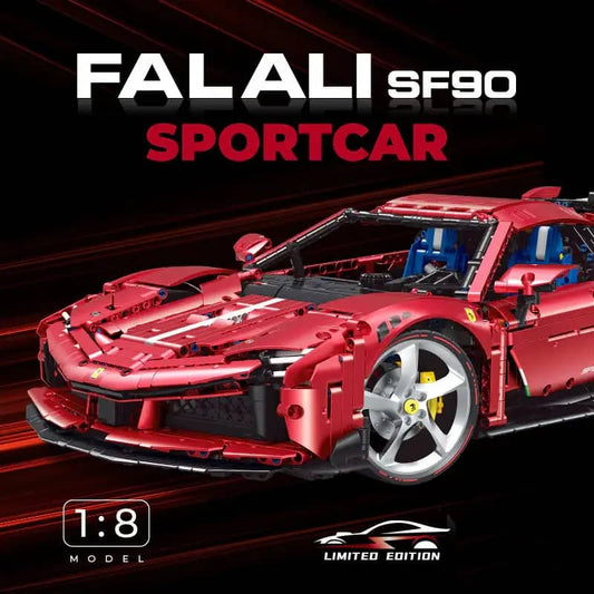 GULY 10623 Red Ferrari Building Block Model (1:8 Scale)